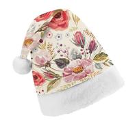 Cmagnifico Sombrero de Navidad, sombrero de flores de amapolas de acuarela para varias fiestas de vacaciones