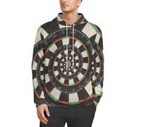 Cmagnifico Sudadera con capucha para hombre, divertida con diseño de mariquita, manga larga, informal, con bolsillos, Darts Target Cute Cockatiel, L