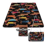 Cmagnifico Tapete de picnic, manta cuadrada de picnic con texto en inglés "I Love My Dog" para exteriores, 148 cm x 148 cm