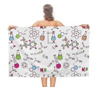 Cmagnifico Toalla de playa, toalla de baño con patrón de experimento químico, toalla absorbente para natación, deportes, viajes