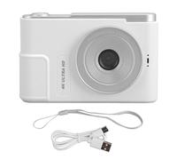 Cmara Digital Focus Estudiantes de Cmara Compacta 48MP 4K 16x 2.4 Pulgadas para la Pantalla para Nios Vlog (White