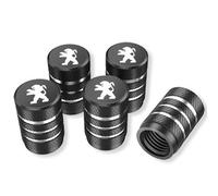 CMBPD 5 Unidades Tapones Válvula Neumático Coche Aleación Aluminio, para Peugeot Partner 1996-2025 2026 B9, Junta Goma Hermética Cubierta Vástago Rueda Textura Antideslizante Accesorios Decoración