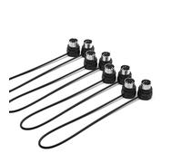 CME Pack de 4 Cables MIDI - 30 cm, DIN de 5 Pines, Perfil Bajo, Conectores Ultrafinos Angulados a 45° en Espejo para Espacios Reducidos, Ideal para Interfaces MIDI, Pedaleras y Teclados