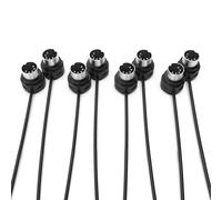 CME Pack de 4 Cables MIDI - 90 cm, DIN de 5 Pines, Perfil Bajo, Conectores Ultrafinos Angulados a 45° en Espejo para Espacios Reducidos, Ideal para Interfaces MIDI, Pedaleras y Teclados