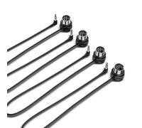 CME Pack de 4 Cables MIDI TRS - TRS Tipo A de 3,5 mm (1/8") a DIN de 5 Pines, 30 cm, Perfil Bajo, Conectores Ultrafinos en Ángulo Recto para Espacios Reducidos, Ideal para Sintetizadores y Pedaleras