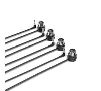 CME Pack de 4 Cables MIDI TRS - TRS Tipo A de 3,5 mm (1/8") a DIN de 5 Pines, 60 cm, Perfil Bajo, Conectores Ultrafinos en Ángulo Recto para Espacios Reducidos, Ideal para Sintetizadores y Pedaleras