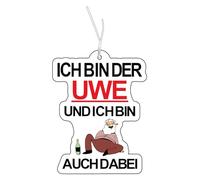 CME.Promo 2 ambientadores con diseño de «Ich bin der Uwe und ich auch dabei Motiv», ambientador para coche, ambientador de coche, ambientador para coche