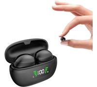 Cmeilau 2024 Nuevos Mini audífonos Invisibles inalámbricos Bluetooth Ocultos IPX5, estéreo con cancelación de Ruido, Bluetooth pequeño y Discreto, audífonos Impermeables para Dormir de Lado (Black)