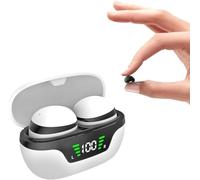 Cmeilau 2024 Nuevos Mini audífonos Invisibles inalámbricos Bluetooth Ocultos IPX5, estéreo con cancelación de Ruido, Bluetooth pequeño y Discreto, audífonos Impermeables para Dormir de Lado (White)