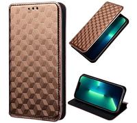 CMF Phone 1 - Funda para teléfono Nothing con purpurina y función atril plegable de piel sintética, a prueba de golpes, con ranuras para tarjetas, cierre magnético para nada CMF Phone 1, color marrón