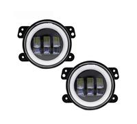 CMGGMKEZDP Para Jeep Para Wrangler JK Luz Antiniebla Todoterreno Con Anillo De Halo Blanco DRL Ojos De Ángel Faros antiniebla(2 piezas)