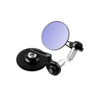 CMGGMKEZDP para Royal Enfield para Continental GT para Interceptor 650 Motorcycle Bar End Espejos Laterales Redondos Espejo retrovisor Motocicleta(B Blue Glass)