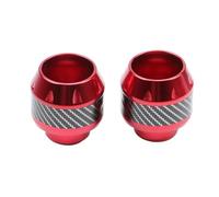 CMGGMKEZDP Reposapiés para Motocicleta 2 Almohadillas Protección para Universales contra Caídas Horquilla Delantera Rueda Scooter Motocicleta Aleación Aluminio Pedales Reposapiés(Rojo)