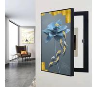 CMHYBS Electrico Decorativos Caja Medidor Versión Vertical Sin Perforación Pintura Decorativa Caja Contadores Tapar Cuadro de Luz Decora Sala de Estar(Size:50x60cm/19x23inch,Color:d)