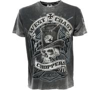 CMI West Coast Choppers Camiseta Cash Only Gris L