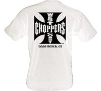 CMI West Coast Choppers Camiseta Iron Cross blanco XXL