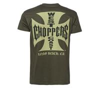 CMI West Coast Choppers Camiseta Iron Cross Solid Caqui M