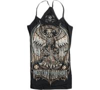 CMI West Coast Choppers Camiseta Mujer Top Eagle Crest Praga Negro L
