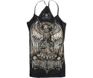 CMI West Coast Choppers Camiseta Mujer Top Eagle Crest Praga Negro L