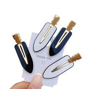 Cmis Kbei 1/2/4 pinzas profesionales sin costuras para el pelo, sin dobleces, horquillas de maquillaje, pasadores de peluquería, accesorios fijos (gris)