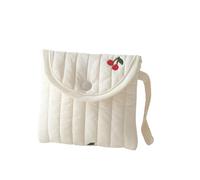 Cmis Kbei 2/3/4 servilletas sanitarias lindas para menstruación, bolsa de almacenamiento portátil de tampón para estudiantes, bolsa de almacenamiento mensual, White, 3