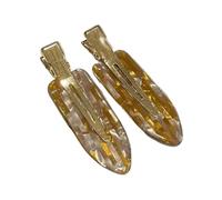 Cmis Kbei 2/4 pinzas para el cabello acéticas sin costuras sin costuras con flequillo lateral, accesorios para el lavado de la cara, accesorios para mujeres y niñas, color café (n.º 2, 2 unidades)