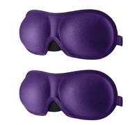 Cmis Kbei 2 antifaz para dormir 3D, suave, portátil, para viajes, relajarse, ayuda para dormir, parche para sombrear, máscara de ojos vendados (2 unidades, morado)