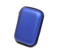 Cmis Kbei 2 mini bolsas portátiles para auriculares, monedero, caja de almacenamiento, bolsa de transporte, funda para tarjetas de memoria, organizador de cables, accesorios de auriculares, azul