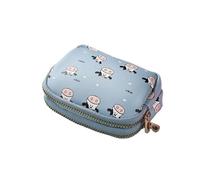 Cmis Kbei 2 monederos con patrón de vaca para mujeres, tarjeteros, estudiantes, doble bolsillo con cremallera, bolsa de almacenamiento portátil para lápiz labial, tarjetas bancarias, 4 (Reino Unido