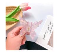 Cmis Kbei 2 pinzas para el pelo de mariposa retro francesa, accesorios para el cabello en la parte posterior de la cabeza, pinzas para el pelo en espiral dulce para mujeres (rosa)