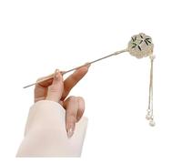 Cmis Kbei 2 pinzas para el pelo elegantes de estilo chino, con borlas, diseño floral, accesorio para peinado, joyería para mujer, horquilla (E)