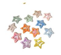 Cmis Kbei 3/10/12 pinzas para el pelo con estrellas coloridas Y2K para mujer, horquillas laterales de estrella para el pelo, accesorios para el cabello para niños (amarillo claro)
