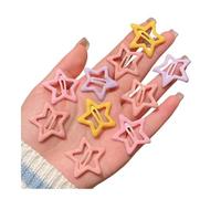 Cmis Kbei 3/10/12 pinzas para el pelo con estrellas coloridas Y2K para mujer, horquillas laterales de estrella para el pelo, accesorios para el cabello (negro verde)