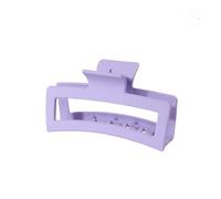 Cmis Kbei 3 piezas hermosas y modernas de tamaño grande de 8 cm, flor de plumeria de 13 cm, pinza cuadrada mate, accesorios para el cabello para mujer (morado)