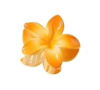 Cmis Kbei 3 piezas hermosas y modernas de tamaño grande de 8 cm, flor de plumeria de 13 cm, pinza cuadrada mate, accesorios para el cabello para mujer (naranja degradado)