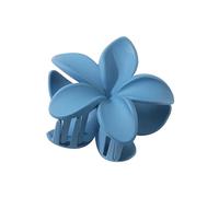 Cmis Kbei 3 piezas hermosas y modernas de tamaño grande de 8 cm, flor de plumeria de 13 cm, pinza cuadrada mate, accesorios para el cabello para mujer (azul escarchado)
