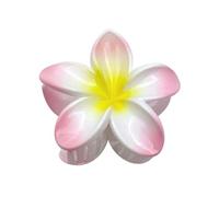 Cmis Kbei 3 piezas hermosas y modernas de tamaño grande de 8 cm, flor de plumeria de 13 cm, pinza cuadrada mate, accesorios para el cabello para mujer (rosa claro)