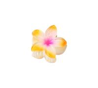 Cmis Kbei 3 pinzas para el pelo de 4 cm, color caramelo, pequeñas flores, color degradado, material acrílico, pinzas antideslizantes para coleta de caballo para niñas (naranja degradado)