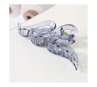 Cmis Kbei 4 piezas de 13 cm de gran tamaño, ondulado, mate, transparente, brillante, accesorios para el cabello para mujeres y niñas (azul-transparente)