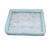 Cmis Kbei Alfombrilla de verano para perro, alfombrilla de verano para mascotas, almohadilla de hielo, nido de dormir para perros, cama de gato, cojín de seda de hielo para mascotas (azul, XXL)