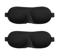 Cmis Kbei Antifaz de dormir 3D para bloquear la luz, para dormir, comodidad para dormir, sombras para viajes, siesta, con los ojos vendados, máscara de parche para los ojos (2-negro)