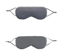 Cmis Kbei Antifaz para dormir cálido y frío, de doble uso, de seda suave, opaca, con correa elástica ajustable, pantalla de viaje (gris, 3 unidades)