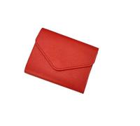 Cmis Kbei Carteras para mujer con cierre pequeño para tarjetas de crédito de piel sintética, monedero femenino, monedero corto para mujer, Red, 2 unidades