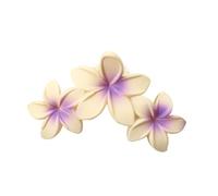 Cmis Kbei Horquilla para el pelo de 11 cm, color caramelo, 3 flores, color dulce, grande, degradado, para el pelo, accesorio para el pelo para mujeres y niñas (M-amarillo morado)