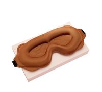 Cmis Kbei Máscara para dormir 3D para dormir, con bloqueo de ojos, portátil, suave, espuma viscoelástica, diseño de tres dimensiones (marrón)