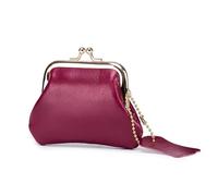 Cmis Kbei Monedero para mujer, de piel de vaca auténtica, a la moda, monederos pequeños y elegantes, Purple, 2 unidades