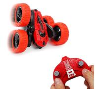 CMJ RC Cars 360 Spin Attack Stunt RC Car Electric Race Stunt Car, Doble Cara, rotación de 360°, RC 4WD de Alta Velocidad Todoterreno para niños de 6, 7, 8 a 12 años (Rojo)