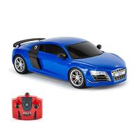 CMJ RC Cars Audi R8 GT R/C Coche Teledirigido con Control Remoto en Escala 1:18 Luces de Trabajo 2.4 GHz (Azul 1:18)