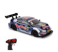 CMJ RC Cars ™ Audi RS5 DTM Coche de Control Remoto con Licencia Oficial 1:24 Escala 2.4Ghz Azul/Red Bull