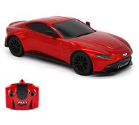 CMJ RC Cars Coche de Control Remoto con Licencia Oficial Aston Martin Vantage de 1:24 Escala roja